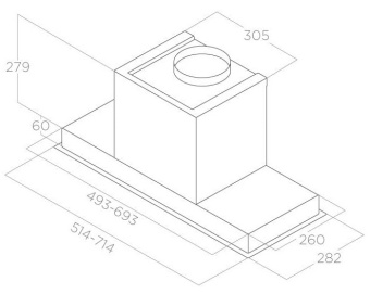Детальное фото товара: ELICA HIDDEN ADVANCE IX/A/72