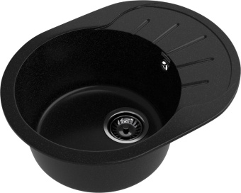 Детальное фото товара: GranFest RONDO GF-R-580 L, мойка, мрамор, черный