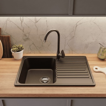 Детальное фото товара: GranFest QUARZ GF-Z78, мойка, гранит, черный