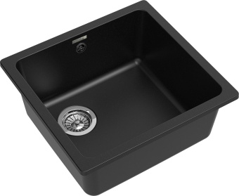 Детальное фото товара: Rivelato BERKANA BK-45 nero, мойка, гранит, черный