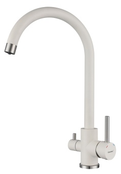 Детальное фото товара: GranFest GF-Z-5420, смеситель, гранит, белый