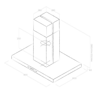 Детальное фото товара: ELICA SPOT PLUS ISLAND IX/A/90