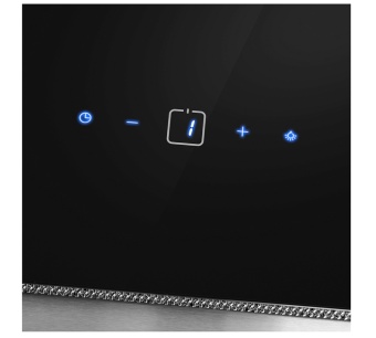 Детальное фото товара: Maunfeld MERSEY 90 нержавеющая сталь/черное стекло