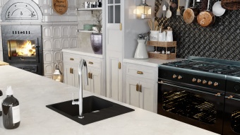 Детальное фото товара: Rivelato RAUM RM-58 nero, мойка, гранит, черный