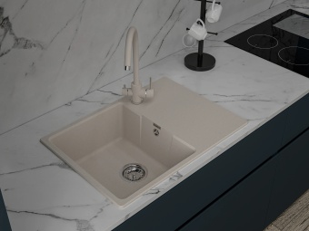 Детальное фото товара: GranFest URBAN 668L мойка, мрамор, песочный