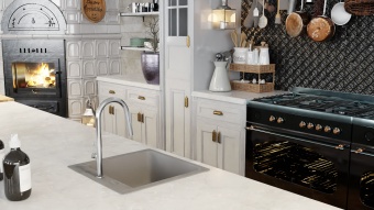 Детальное фото товара: Rivelato RAUM RM-50 grigio metallizzato, мойка, гранит, серый металлик