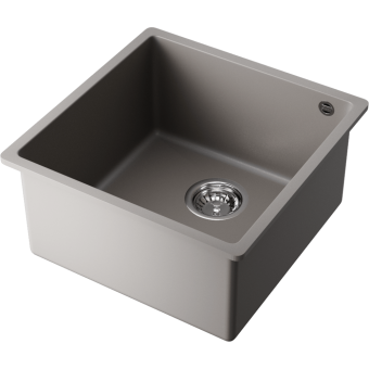 Детальное фото товара: Omoikiri Bosen 44-U-GR, мойка, гранит, leningrad grey