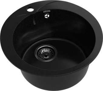 Детальное фото товара: GranFest RONDO GF-R-480, мойка, мрамор, черный
