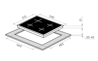 Детальное фото товара: Maunfeld EGHG.64.43CW/G