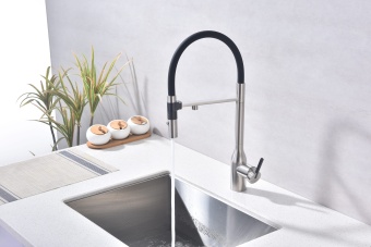 Детальное фото товара: Paulmark Magneto One, смеситель, брашированная сталь