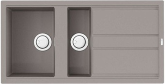 Детальное фото товара: Omoikiri Kitagawa 100-2-GR, мойка, керамика, leningrad grey