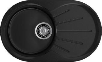 Детальное фото товара: GranFest RONDO GF-R-750 L, мойка, мрамор, черный
