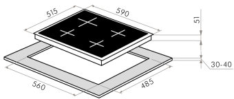 Детальное фото товара: Maunfeld EGHG.64.1CB/G