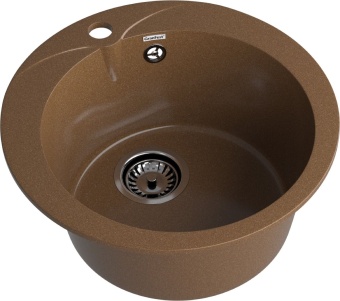 Детальное фото товара: GranFest RONDO GF-R-480, мойка, мрамор, терракот