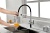 Paulmark GRAVITY, смеситель, хром, черный шланг Детальное фото товара: Paulmark GRAVITY, смеситель, хром, черный шланг