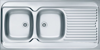 Детальное фото товара: ALVEUS CLASSIC 100L LEI-60, мойка, нержавеющая сталь, левая (в комплекте с сифоном 1071240)