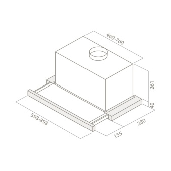 Детальное фото товара: ELICA ELITE 26 IX/A/90