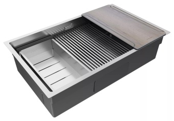 Детальное фото товара: Paulmark NEXT-MULTI SINK 74 UNI, мойка, нержавеющая сталь брашированная