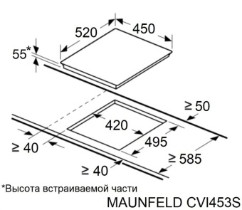 Детальное фото товара: Maunfeld CVI453SBWH Inverter