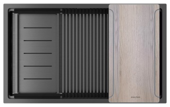 Детальное фото товара: Paulmark NEXT-MULTI SINK 74 UNI, мойка, нержавеющая сталь, вороненая сталь