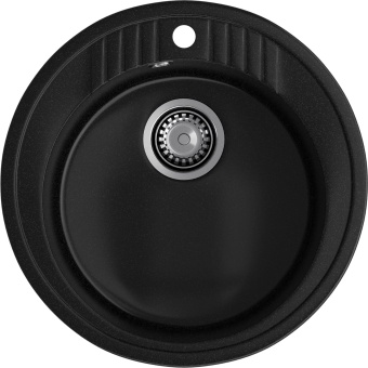 Детальное фото товара: GranFest RONDO GF-R-520, мойка, мрамор, черный