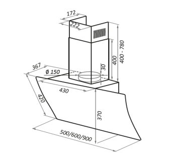 Детальное фото товара: Maunfeld SKY STAR CHEF 90 Glass White