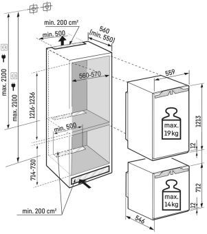 Детальное фото товара: Liebherr IXRF 5655-22 001 набор (состоит из IRBci 4150 и IFNci 3553)