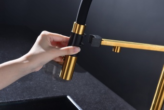 Детальное фото товара: Paulmark Magneto One, смеситель, брашированное золото