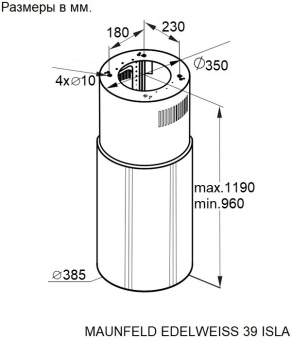 Детальное фото товара: Maunfeld EDELWEISS 39 ISLA Black/Anthracite