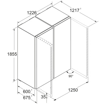 Детальное фото товара: Liebherr XRFsf 5220-22 001 набор (состоит из SFNsfd 5227 + SRsfd 5220)
