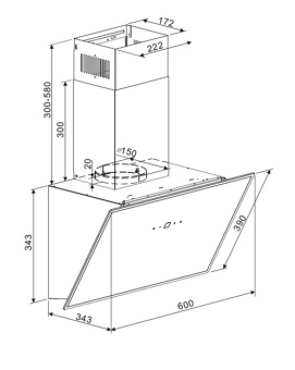 Детальное фото товара: Maunfeld EAGLE 850 60 Glass White