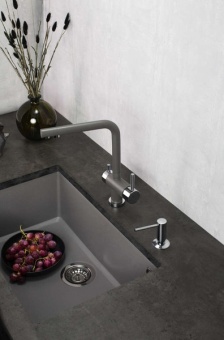 Детальное фото товара: Omoikiri Tedori 66-U-BL, мойка, гранит, черный