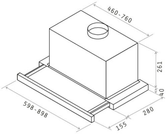Детальное фото товара: ELICA ELITE 26 IX/A/90/VT