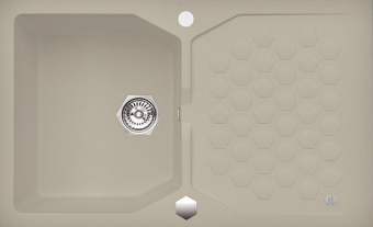 Детальное фото товара: ALVEUS SENSUAL 30 GRANITAL+ PEBBLE-G02M, мойка, гранит, светло бежевый (в комплекте с сиф. 1101462)