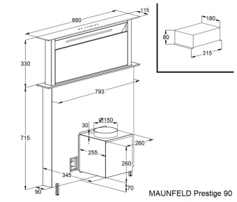 Детальное фото товара: Maunfeld Prestige 90 White