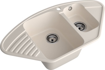 Детальное фото товара: GranFest QUARZ GF-Z14, мойка, гранит, белый