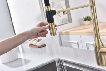 Детальное фото товара: Paulmark Magneto One, смеситель, светлое золото