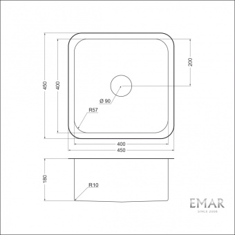 Детальное фото товара: Emar EMB-127A PVD Nano Coppery, мойка, медь
