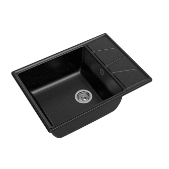 Детальное фото товара: GranFest VERTEX GF-V-680L, мойка, мрамор, черный