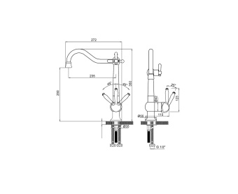 Детальное фото товара: Paulmark RETRO, смеситель, хром