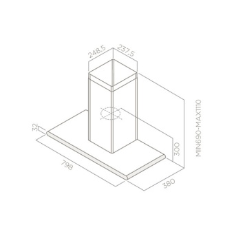 Детальное фото товара: ELICA GALAXY BL IX/A/80