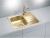 Детальное фото товара: ALVEUS LINE MONARCH 110 GOLD, мойка, нерж.сталь, золото ( в комплекте с выпуском и сифоном)
