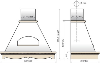 Детальное фото товара: Elikor Бельведер 90П-650-П3Д бежевый/дуб неокрашенный