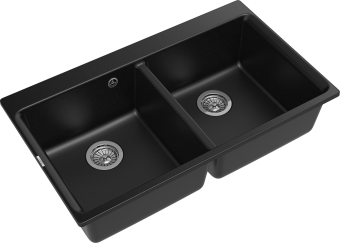 Детальное фото товара: Rivelato AXEL X-90-2D nero, мойка, гранит, черный