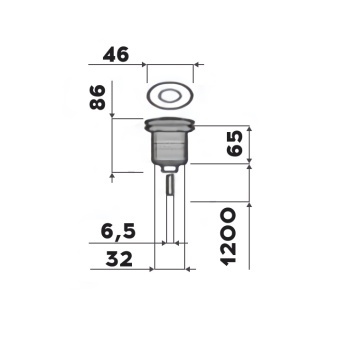 Детальное фото товара: Bone Crusher кнопка вкл/выкл Long Air switch (black)