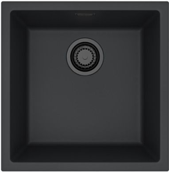 Детальное фото товара: ALVEUS OMNI 20 GRANITAL DEEP BLACK-G90 BE, мойка, гранит, черный матовый (в комп. с сифоном 1148151)