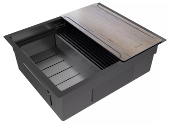 Детальное фото товара: Paulmark NEXT-MULTI SINK 54 UNI, мойка, нержавеющая сталь, вороненая сталь