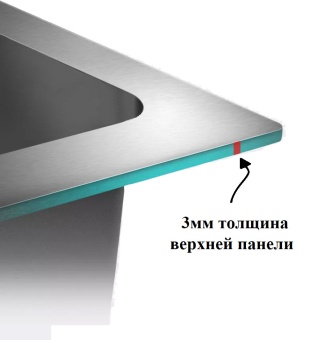 Детальное фото товара: AMALET 6848-PT-BL, мойка, нержавеющая сталь, графит