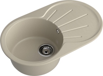 Детальное фото товара: GranFest RONDO GF-R-750 L, мойка, мрамор, топаз