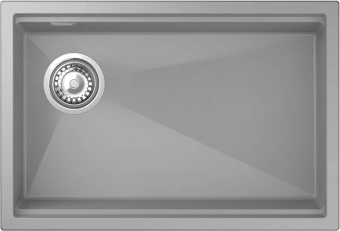 Детальное фото товара: Rivelato LINO LN-654-L grigio metallizz, мойка, гранит, серый металлик